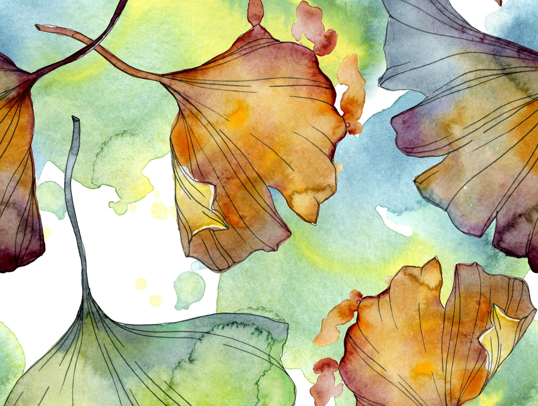 Ginkgo leaf painting.