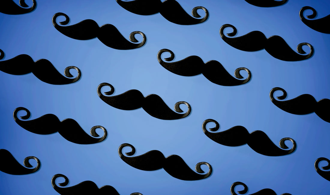 Mustaches for men's health.