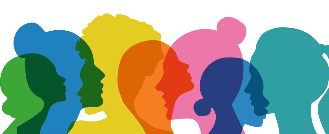 Silhouette of women headshot.
