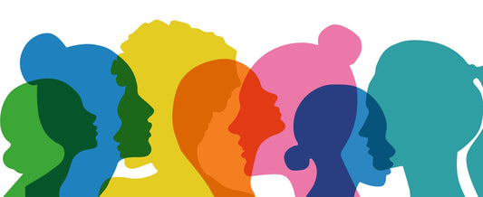 Silhouette of women headshot.